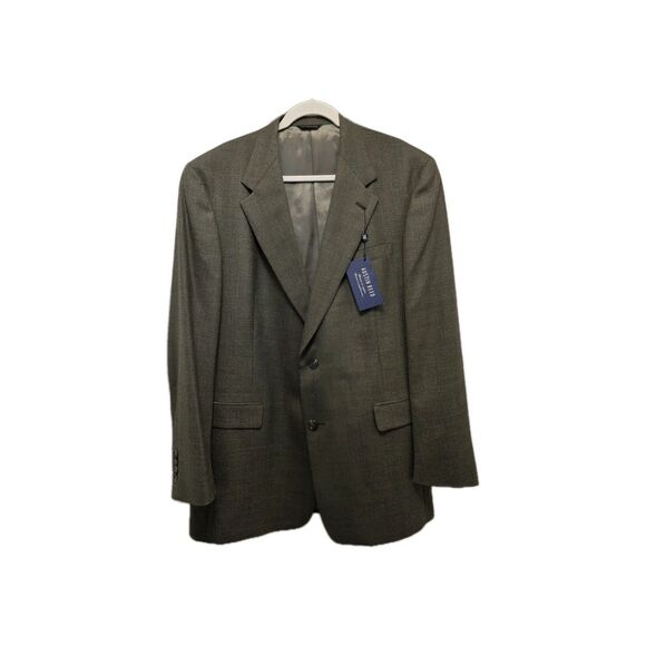 NEW Vintage Austin Reed Sport Coat Blazer Jacket Men's 44L Merino Wool Green USA - Picture 14 of 14